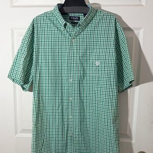 Chaps Men's Green Plaid Shirt